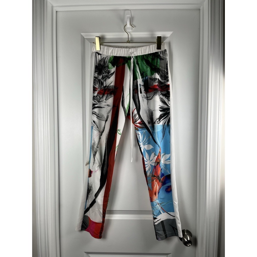 Clover Canyon Womens Abstract Print Straight Leg Pants Multicolor Size XS